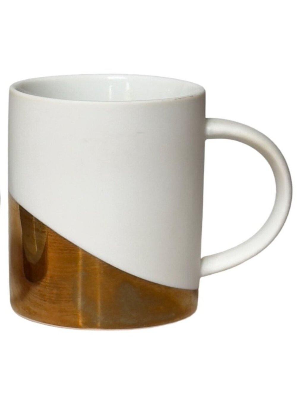 Starbucks Angle Gold Dipped Ceramic Mug Set 2012